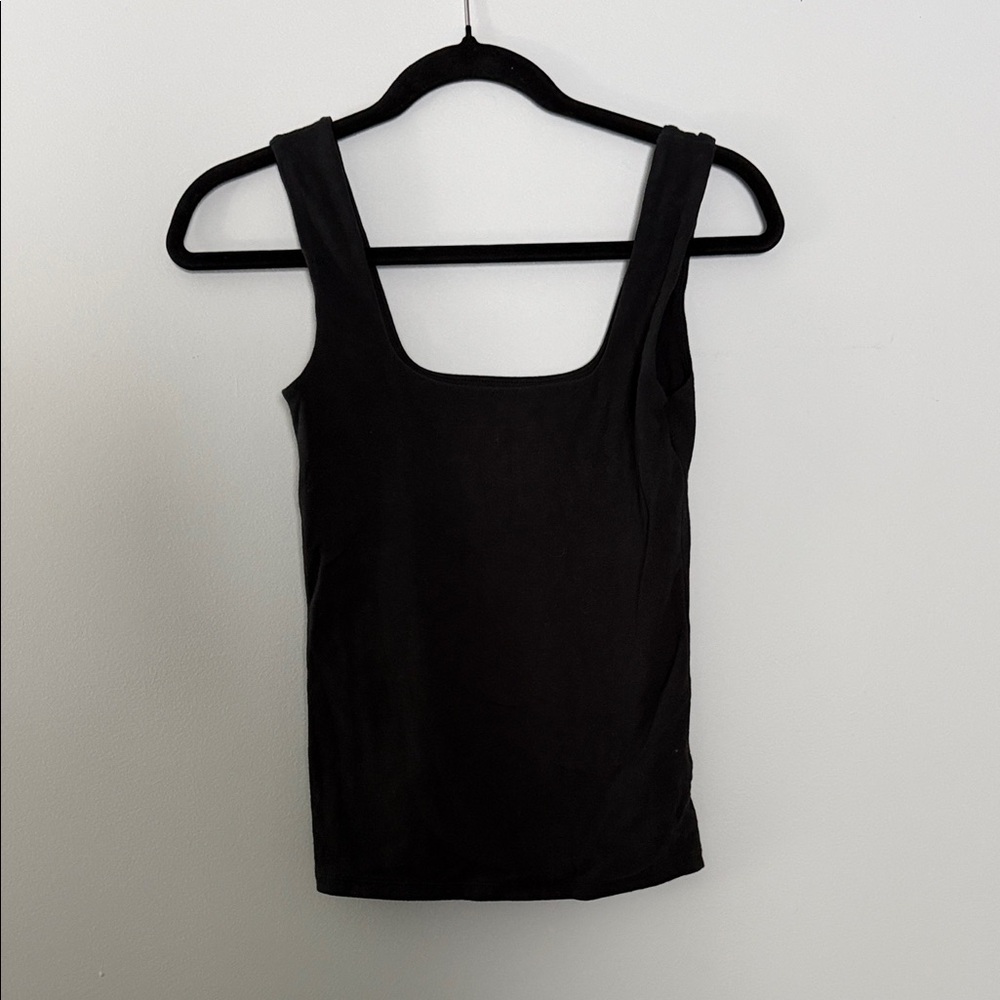 Abercrombie & Fitch Black Squareneck Tuckable Tank